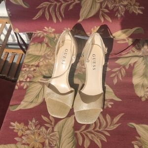 Guess Gold Elegant Heels for Formal Occasions
